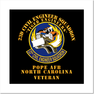 23d Civil Engineer Squadron - Tiger Engineers - Pope AFB, NC Posters and Art